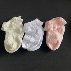 EPEIUS Baby-Girls Eyelet Frilly Lace Socks – Size 1-2T – NWT/Like New